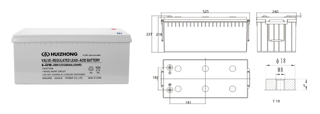 Deep Cycle 12V VRLA 100ah 150ah 200ah 250ah 300ah Gel AGM Solar Battery