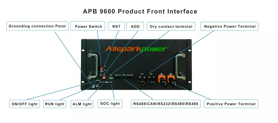 Deep Cycle Battery Solar Home Energy Storage System Battery Pack with BMS for Solar/ UPS/Bess 48V 200ah 9600wh